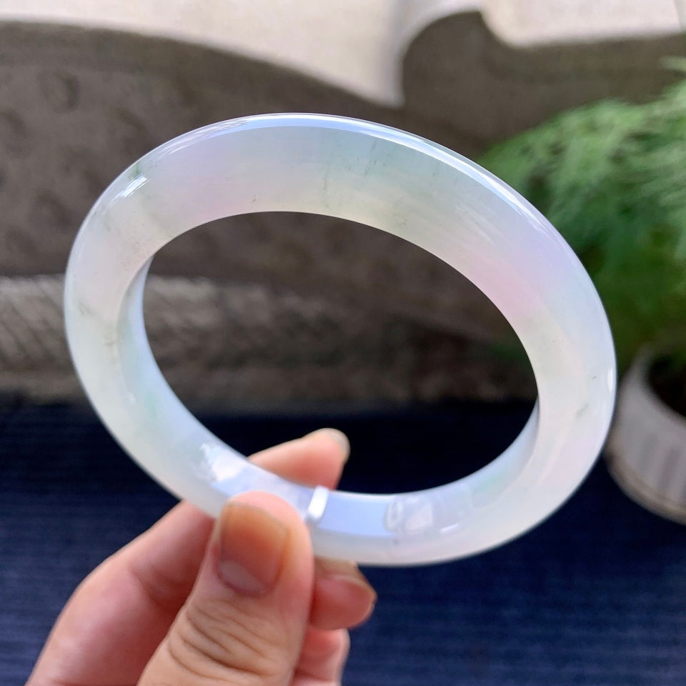 细糯种飘花平安镯（61.6mm）（yc116112）