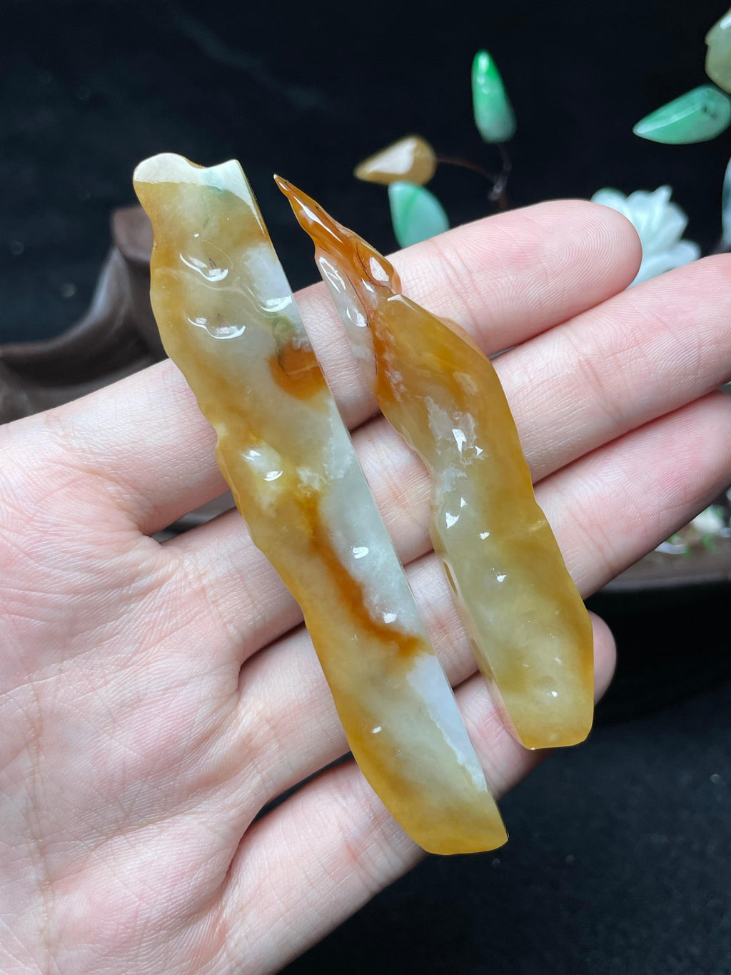 冰润黄翡随形对料（yc521734）