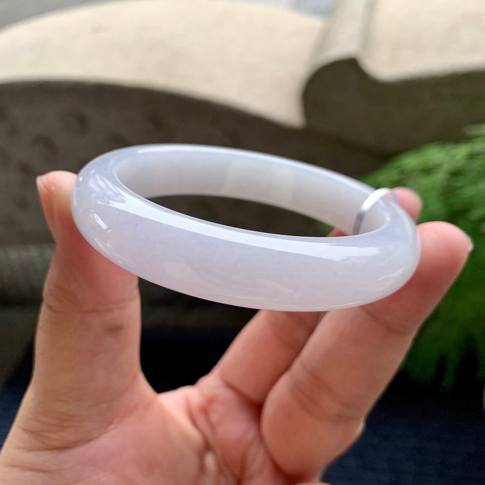 细糯种淡紫罗兰平安镯（55mm）（yc110751）