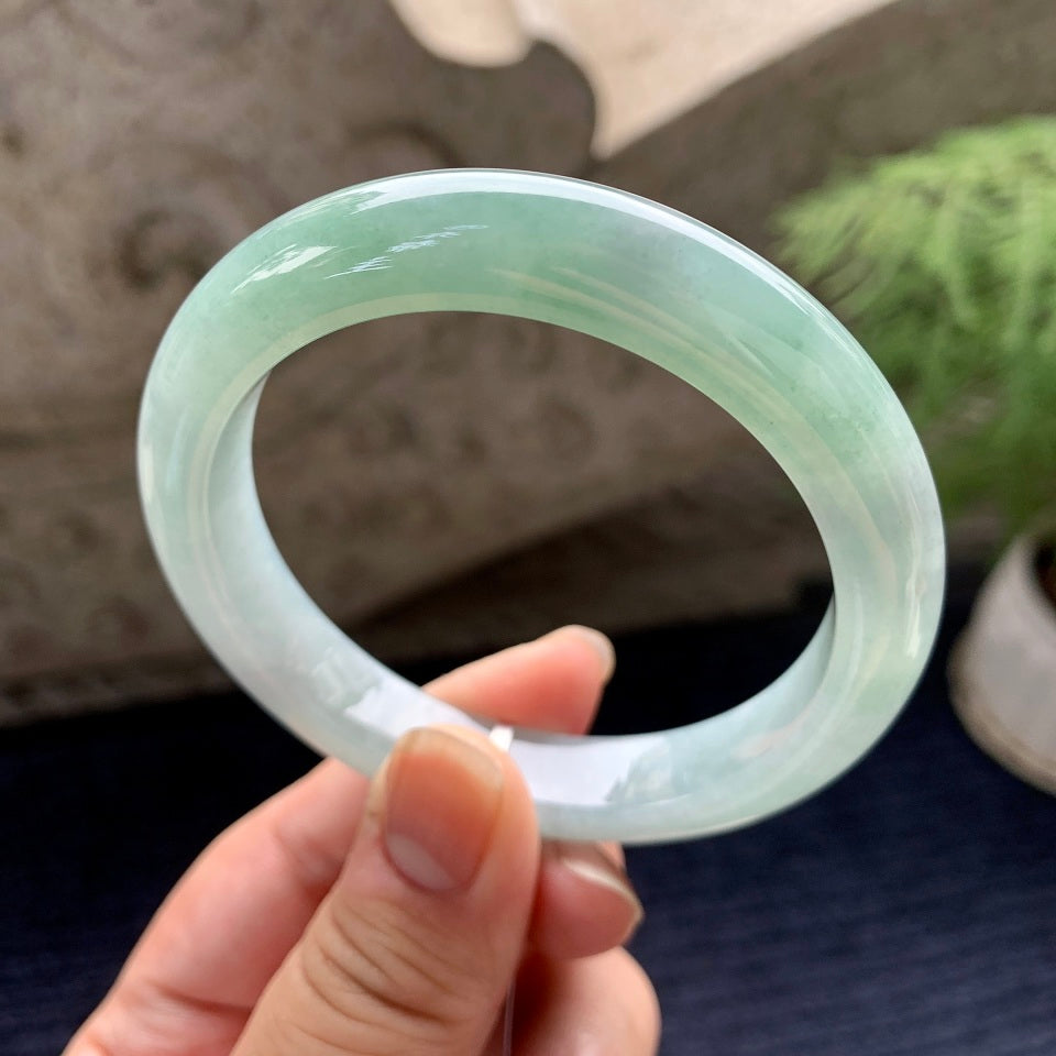细糯种淡晴底平安镯（57.5mm）（yc090962）