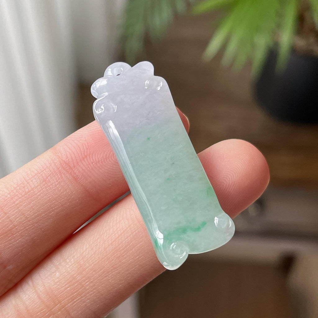 细糯种飘绿竹节吊坠（yc709407）