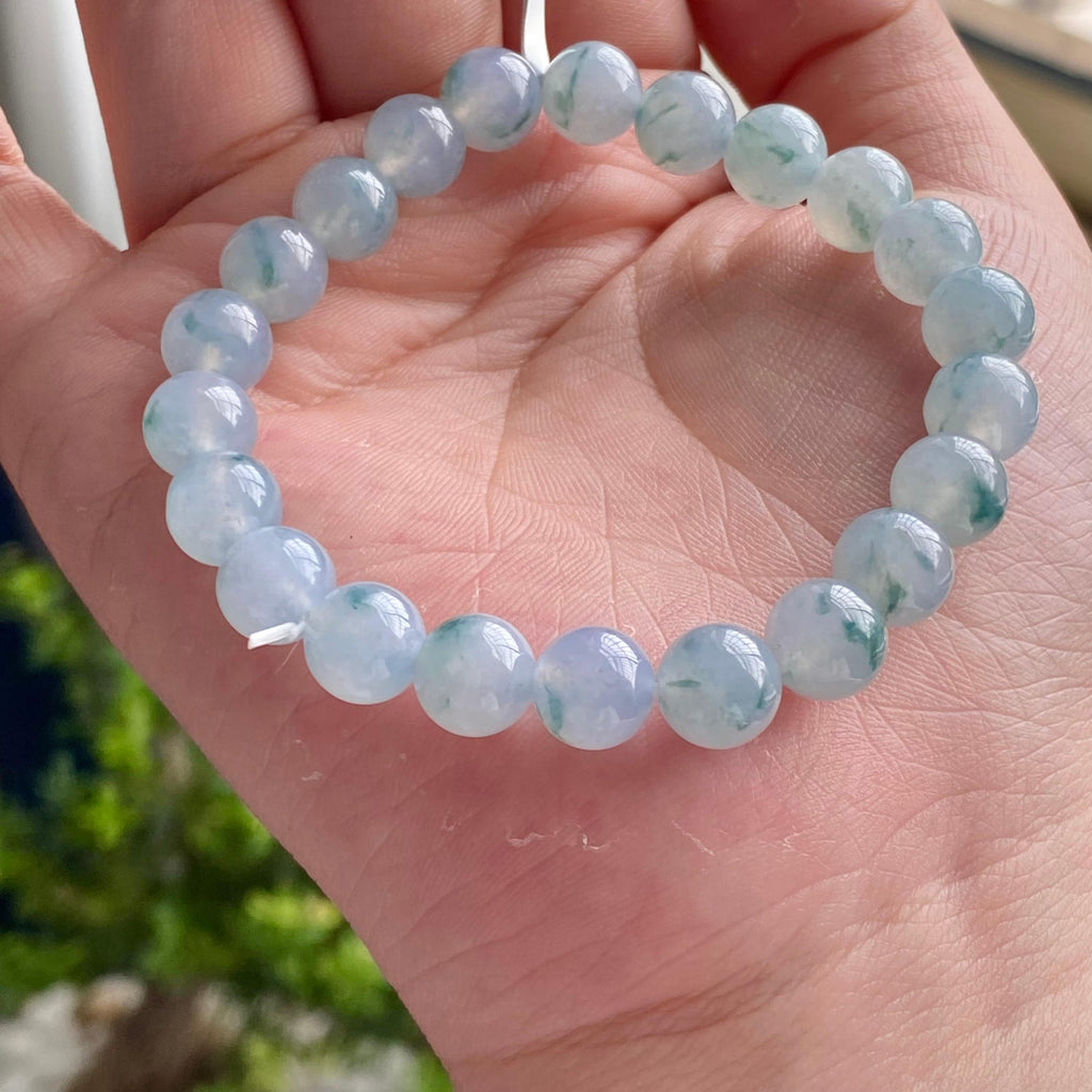 冰种飘花单圈手串（22颗）（yc201859）