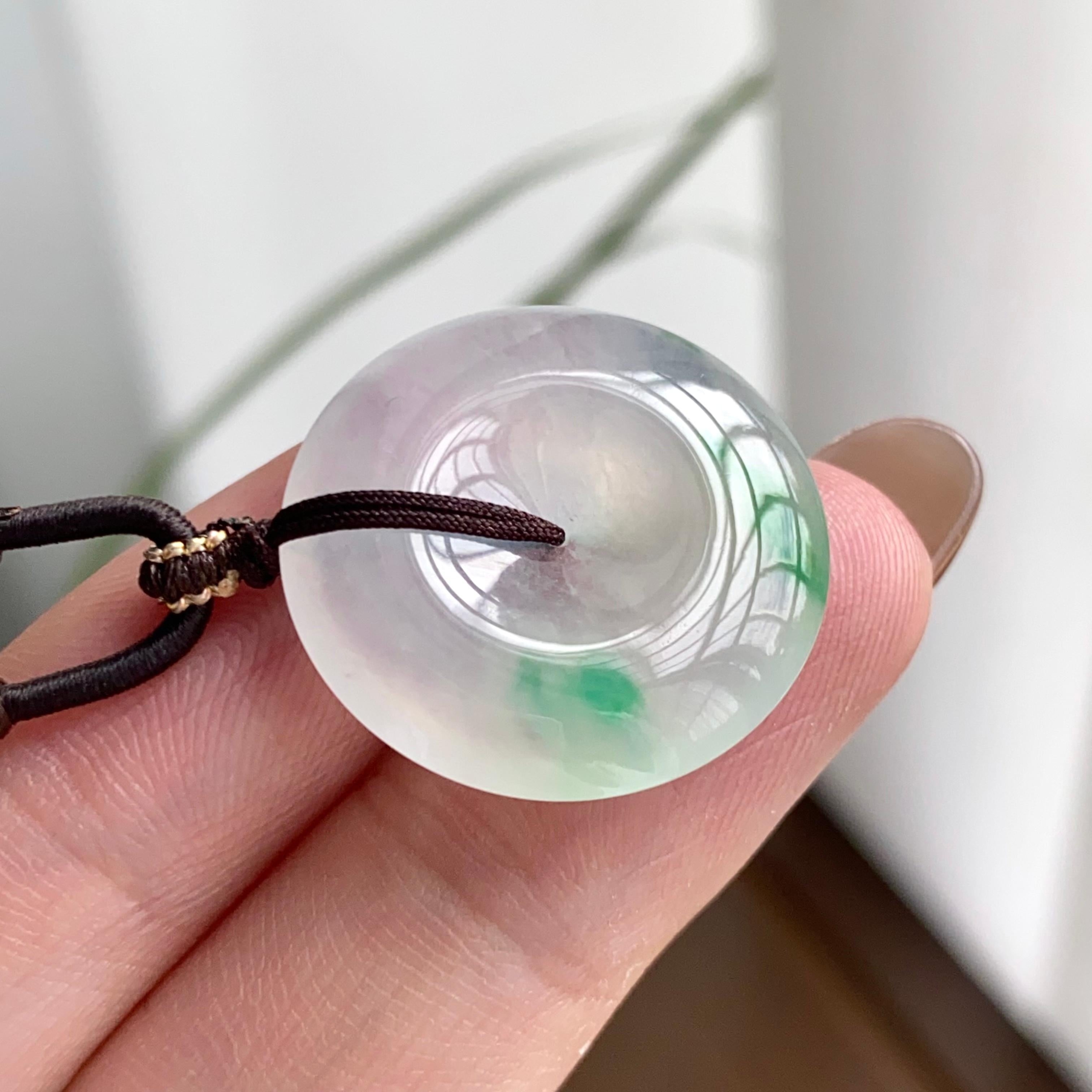 冰种飘花平安扣吊坠（yc262759）