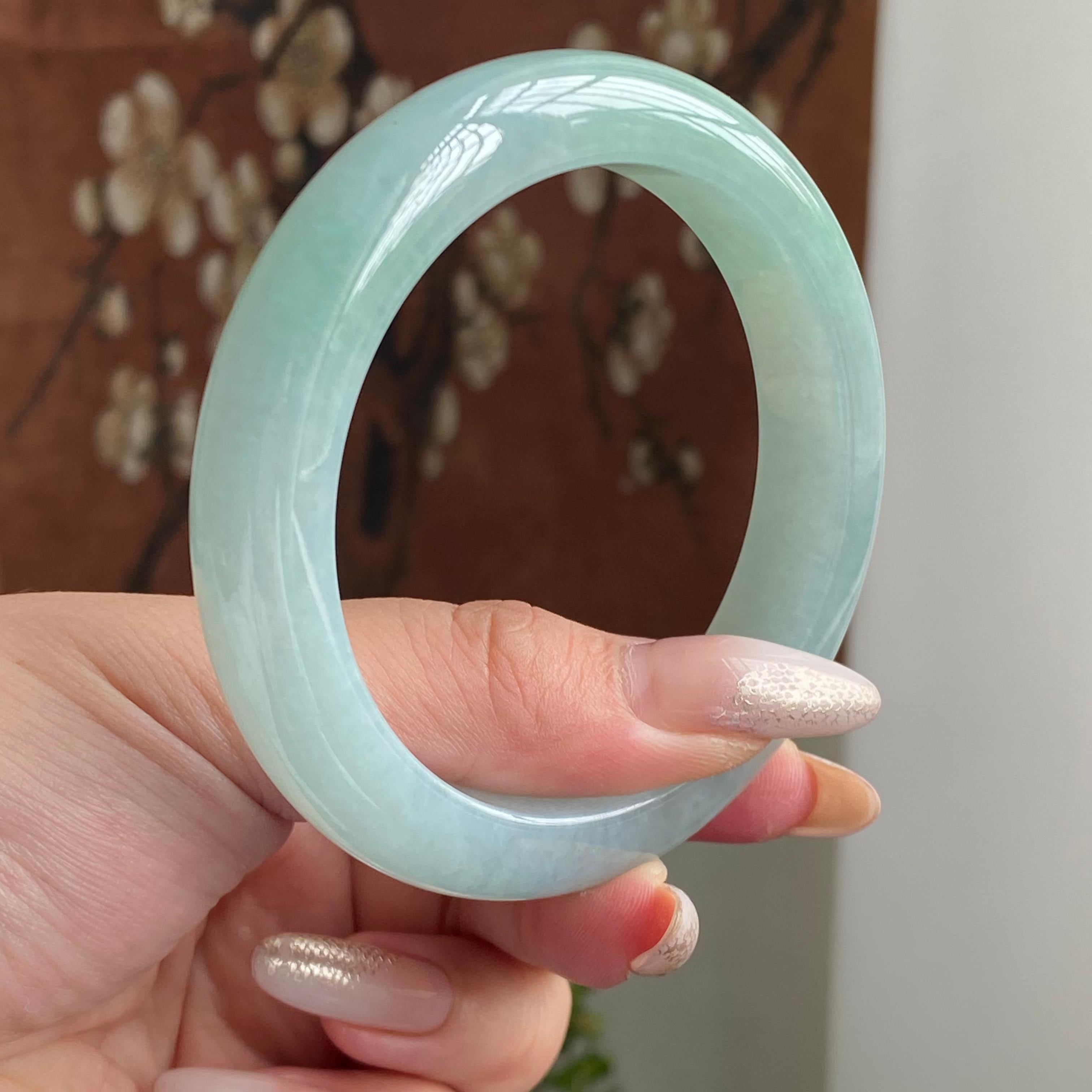 糯冰种晴底平安镯（56圈）（yc221734）