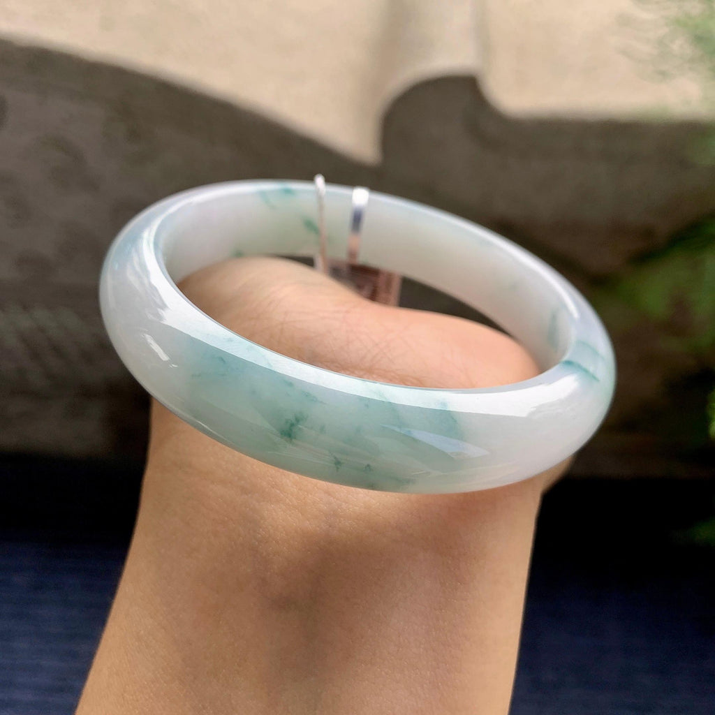 细糯种飘花平安镯（55.7mm）（yc280876）