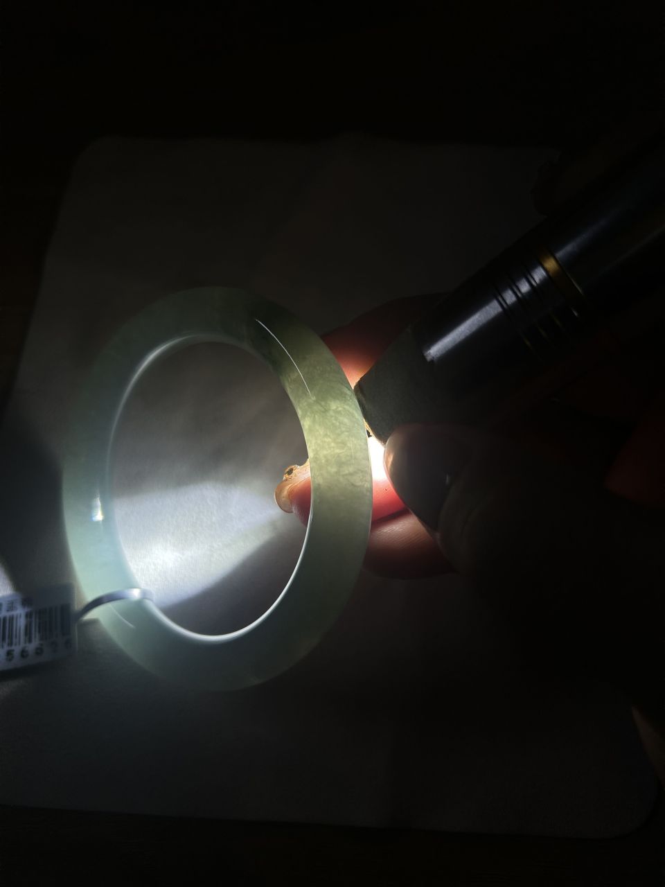 糯冰种晴水圆条手镯（55mm）（yc092173）