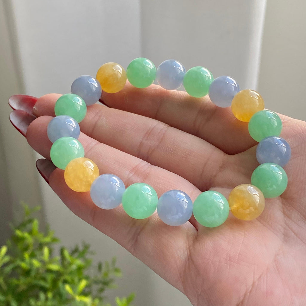 糯冰种多宝单圈手串（19颗）（yc215246）