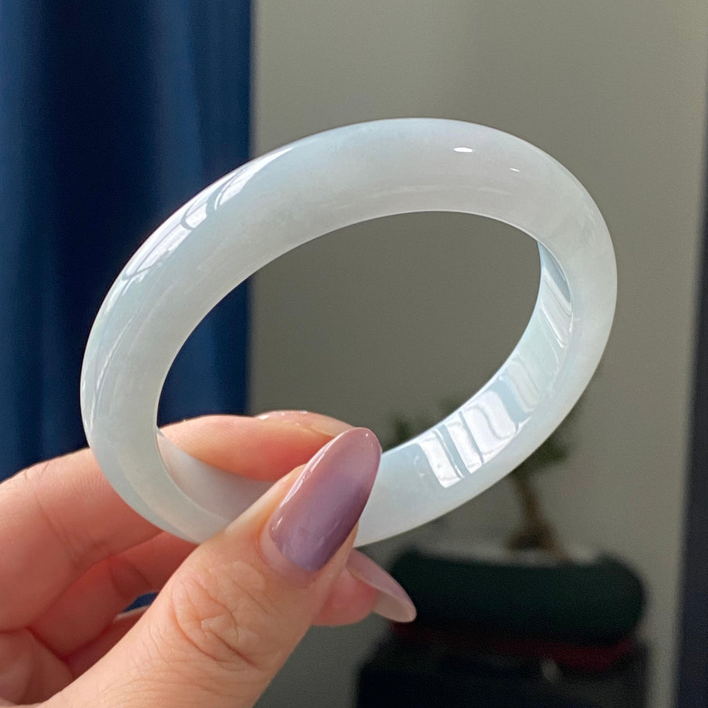 细糯种蓝底平安镯手镯（57圈）（yc196175）