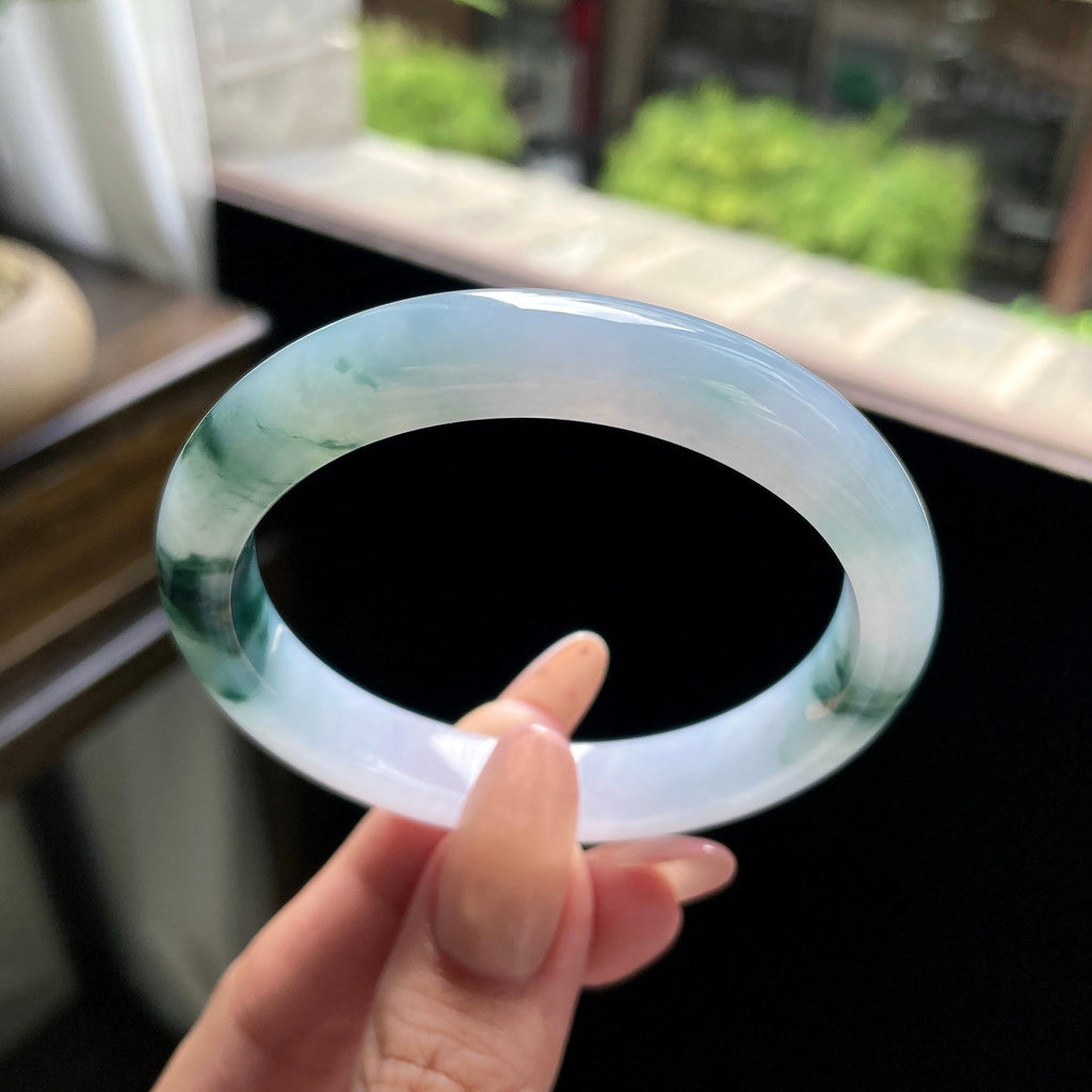 细糯种蓝飘花贵妃 55圈 天然缅甸A货翡翠（yc693160）