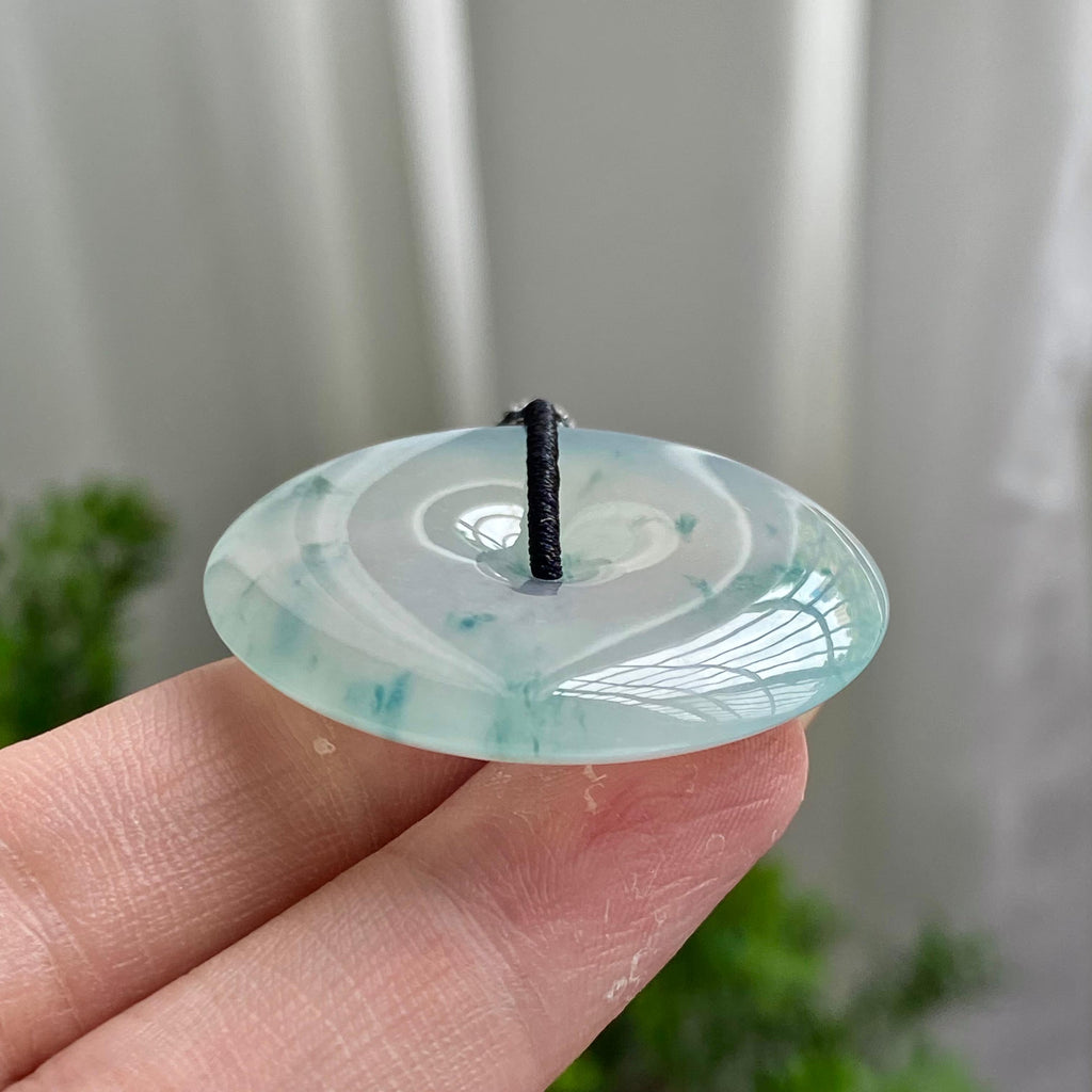 冰种飘花平安扣吊坠（yc201425）