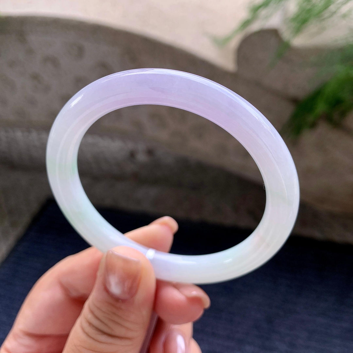 细糯种紫罗兰圆条手镯 55圈口 （yc705870）