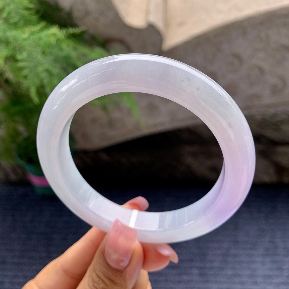 细糯种淡紫罗兰平安镯（60mm）（yc097389）