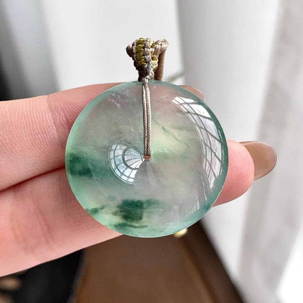 冰种飘花平安扣吊坠（yc262765）