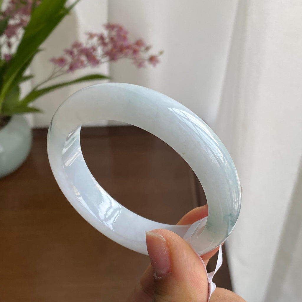 糯冰种飘花手镯（52圈）（yc298270）