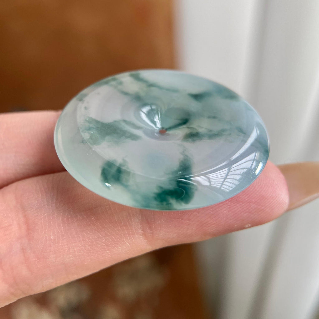 冰种飘花平安扣吊坠（yc223803）