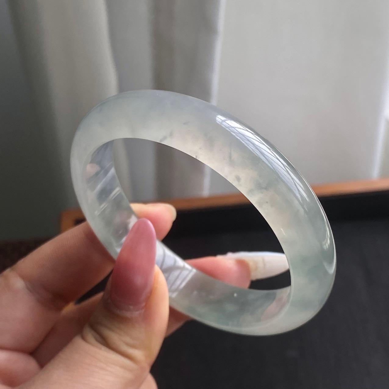 冰种黄加绿正圈手镯（57圈）（yc280787）