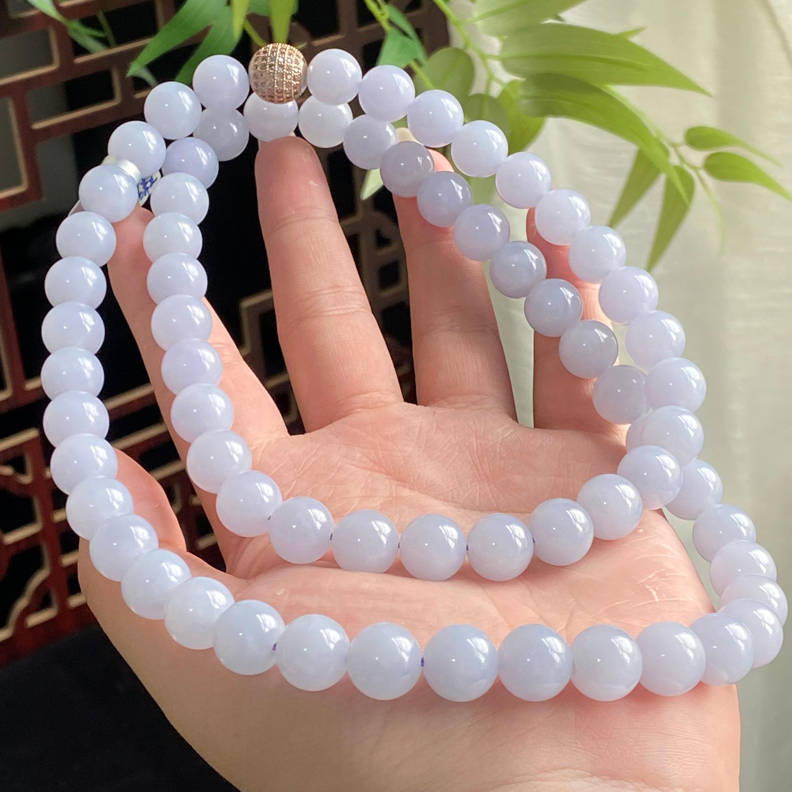 细糯种紫罗兰珠链（66颗）（yc195572）