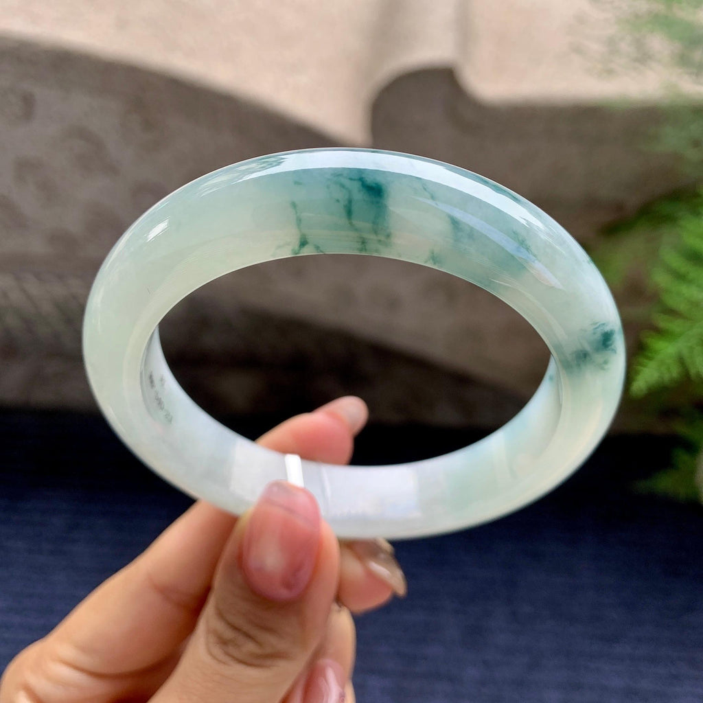 细糯种飘花平安镯（57.1mm）（yc280875）