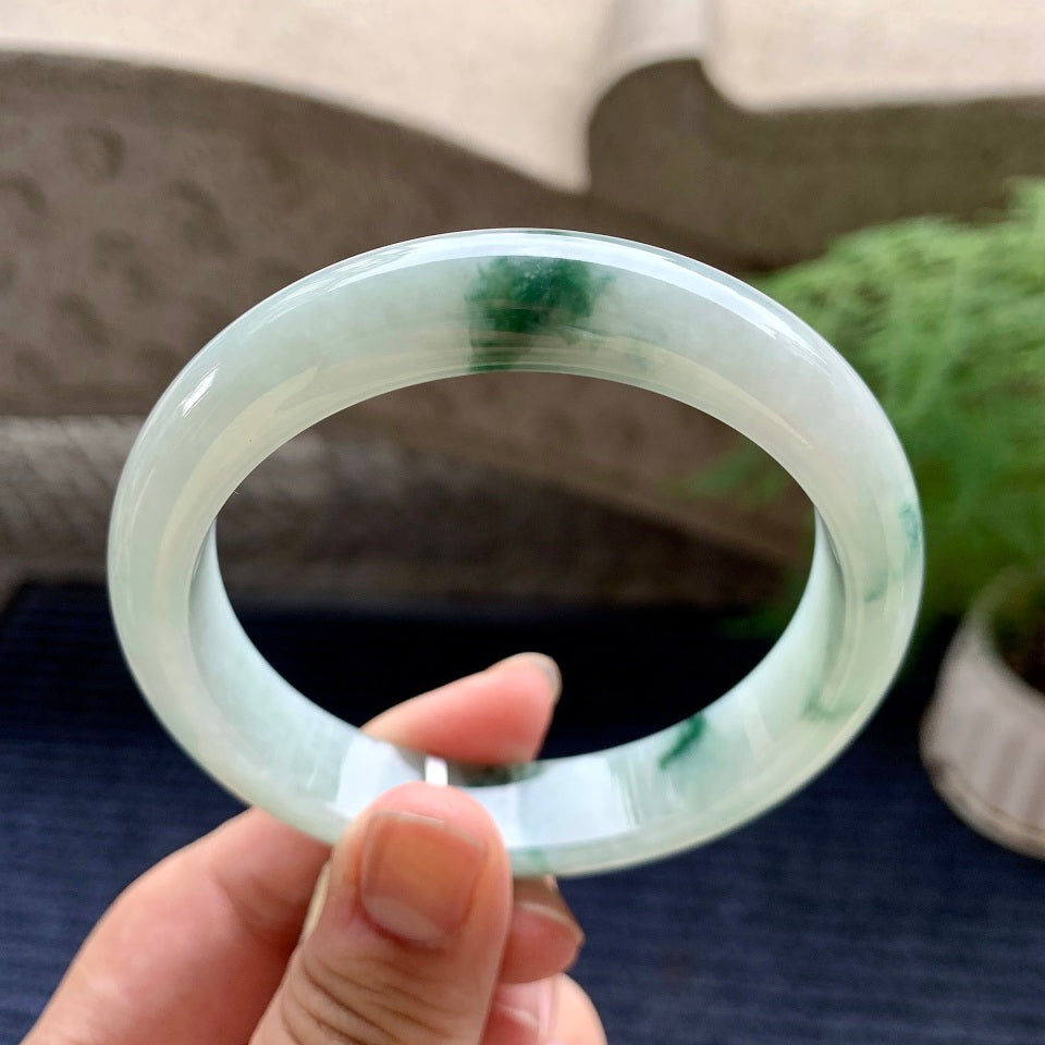 细糯种飘花平安镯（60mm）（yc114581）