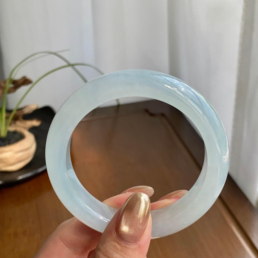 冰种淡晴底平安镯（54圈）（yc259078）