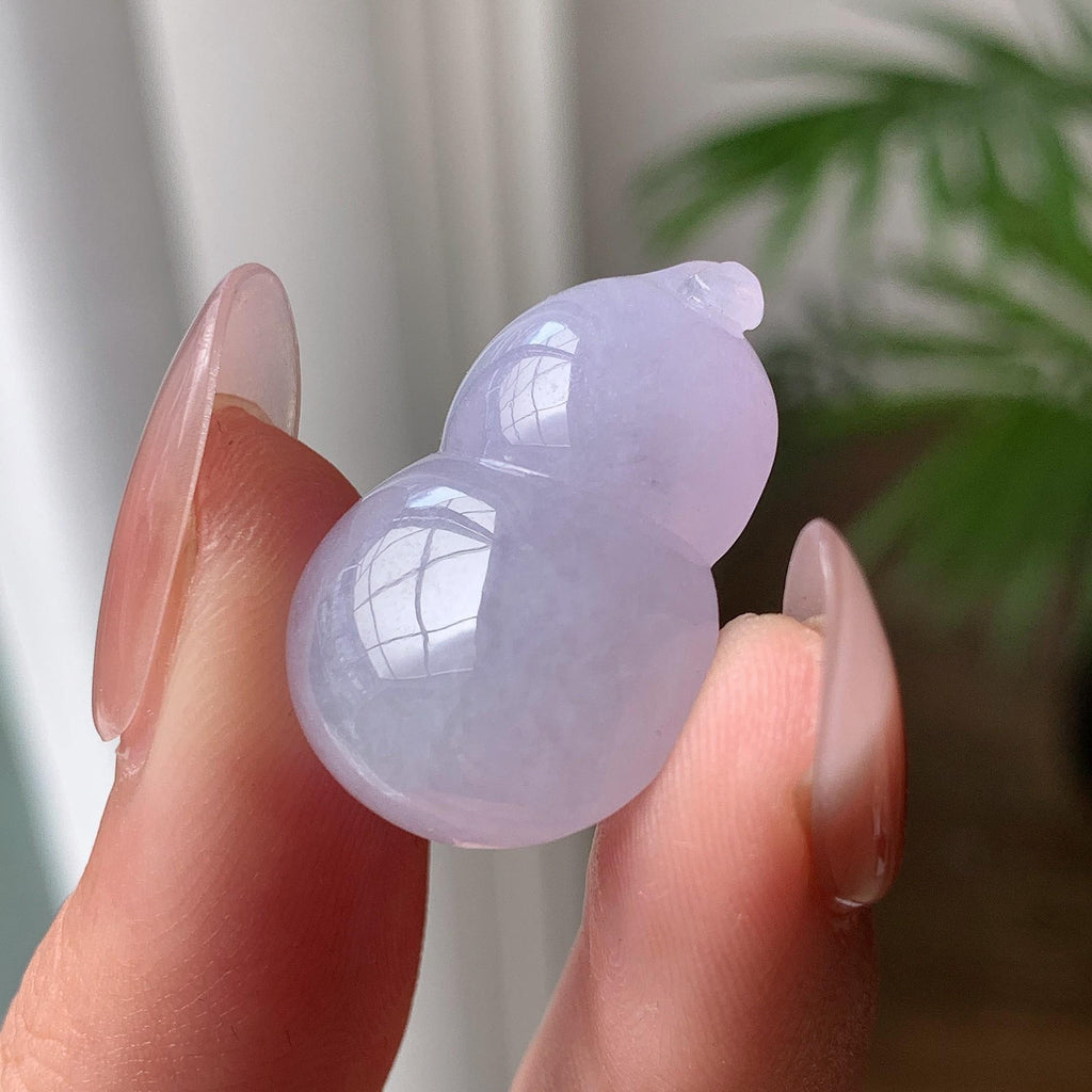 糯冰种紫底葫芦吊坠 天然A货缅甸翡翠（yc693118）