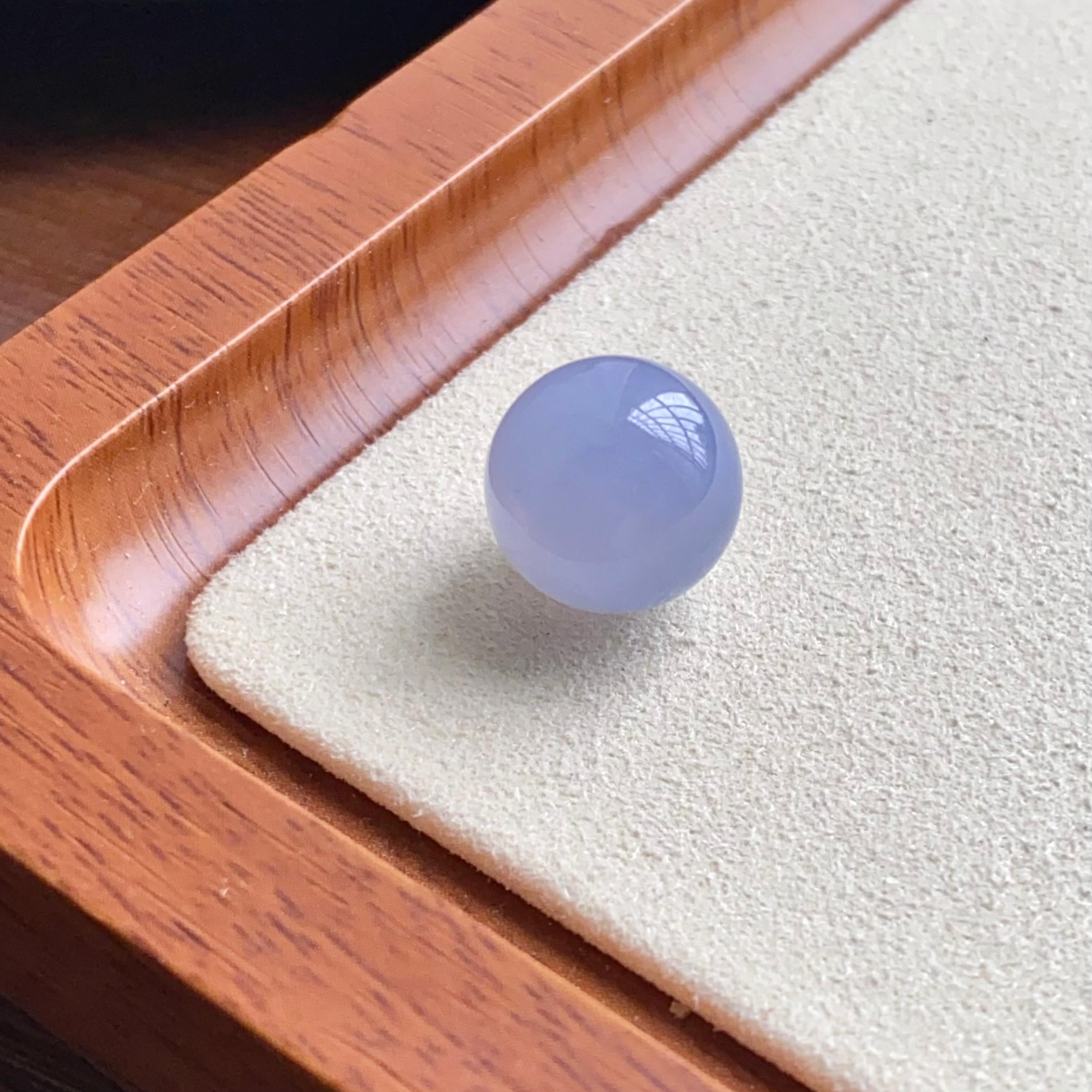 糯冰种紫罗兰单珠（yc260850）