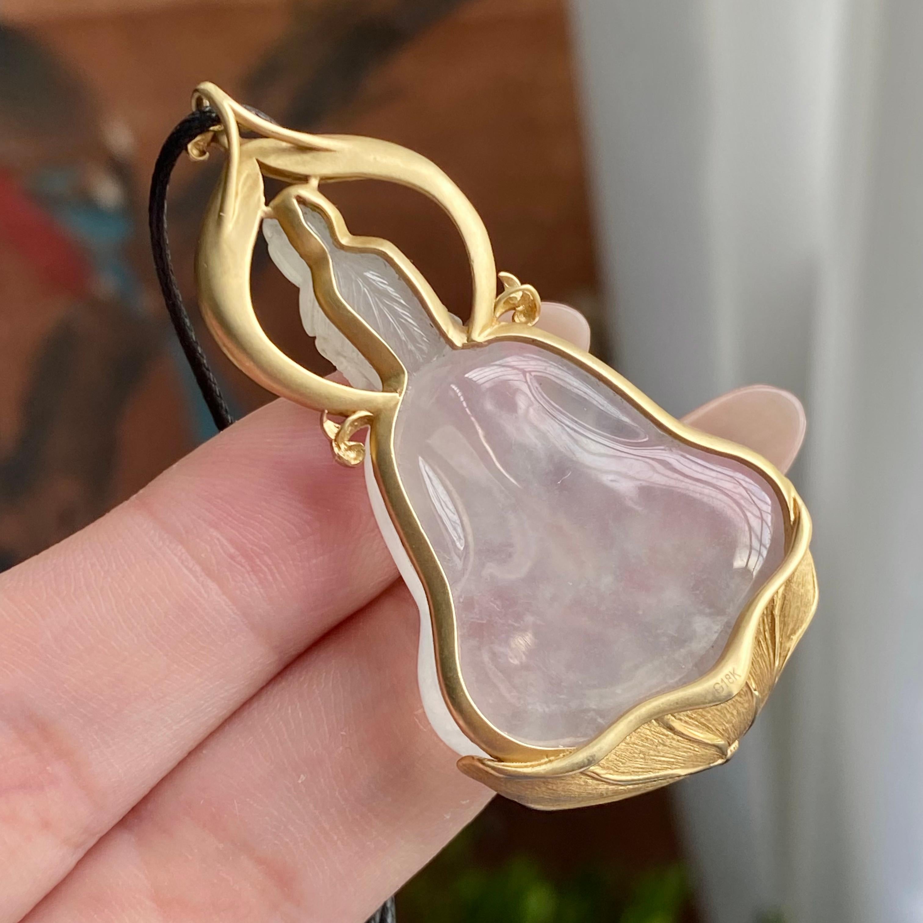 18k金镶冰种白月光观音吊坠（yc235109）