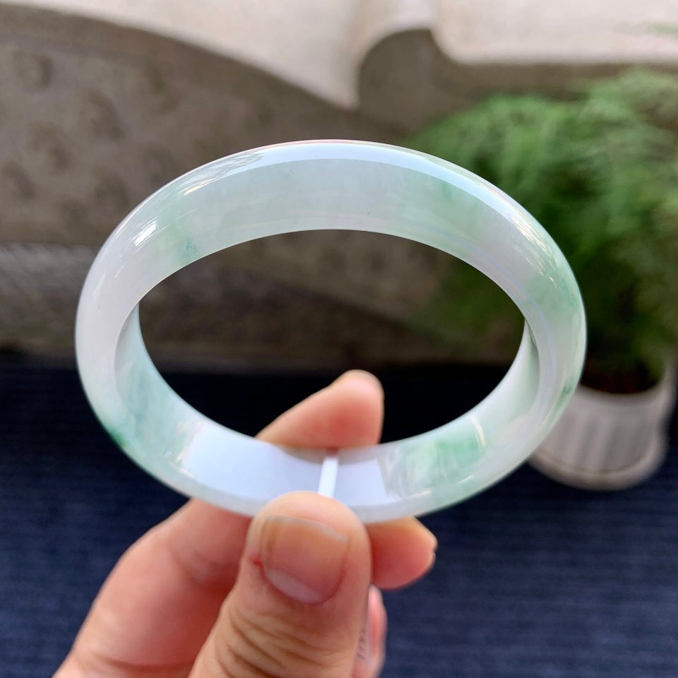 糯种飘花贵妃手镯（53mm）（yc079630）