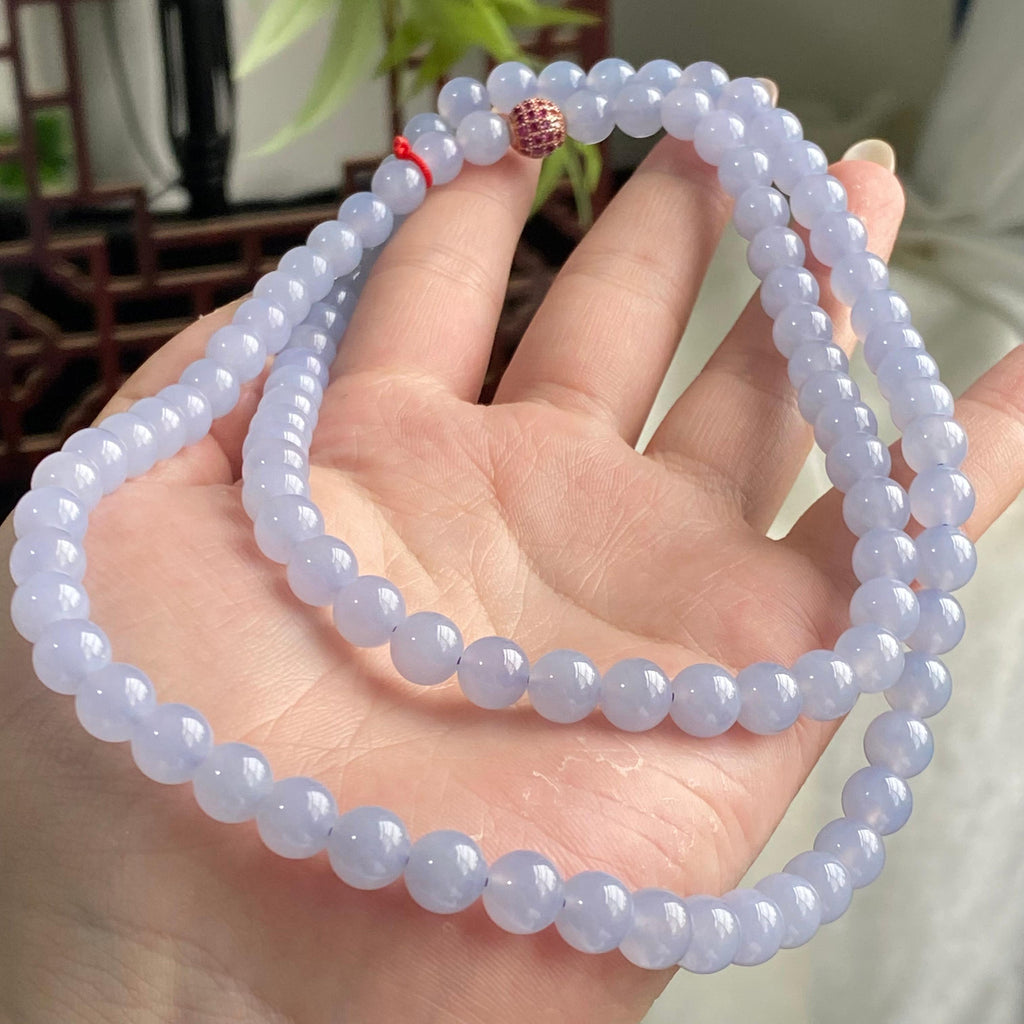 冰种紫罗兰珠链（107颗）（yc196846）