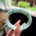 秒杀 细糯种绿飘花正圈平安镯 54圈（yc709455）