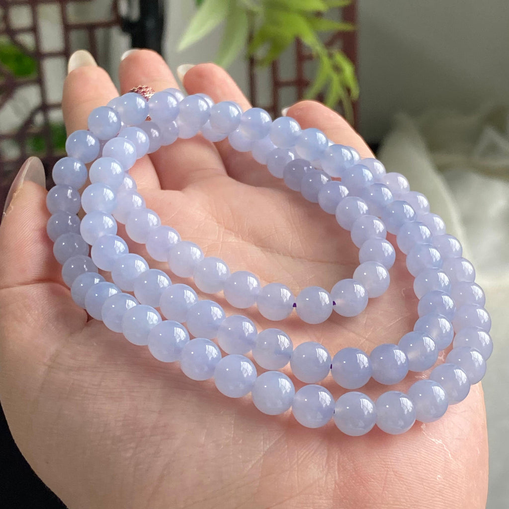 冰种紫罗兰珠链（107颗）（yc196846）