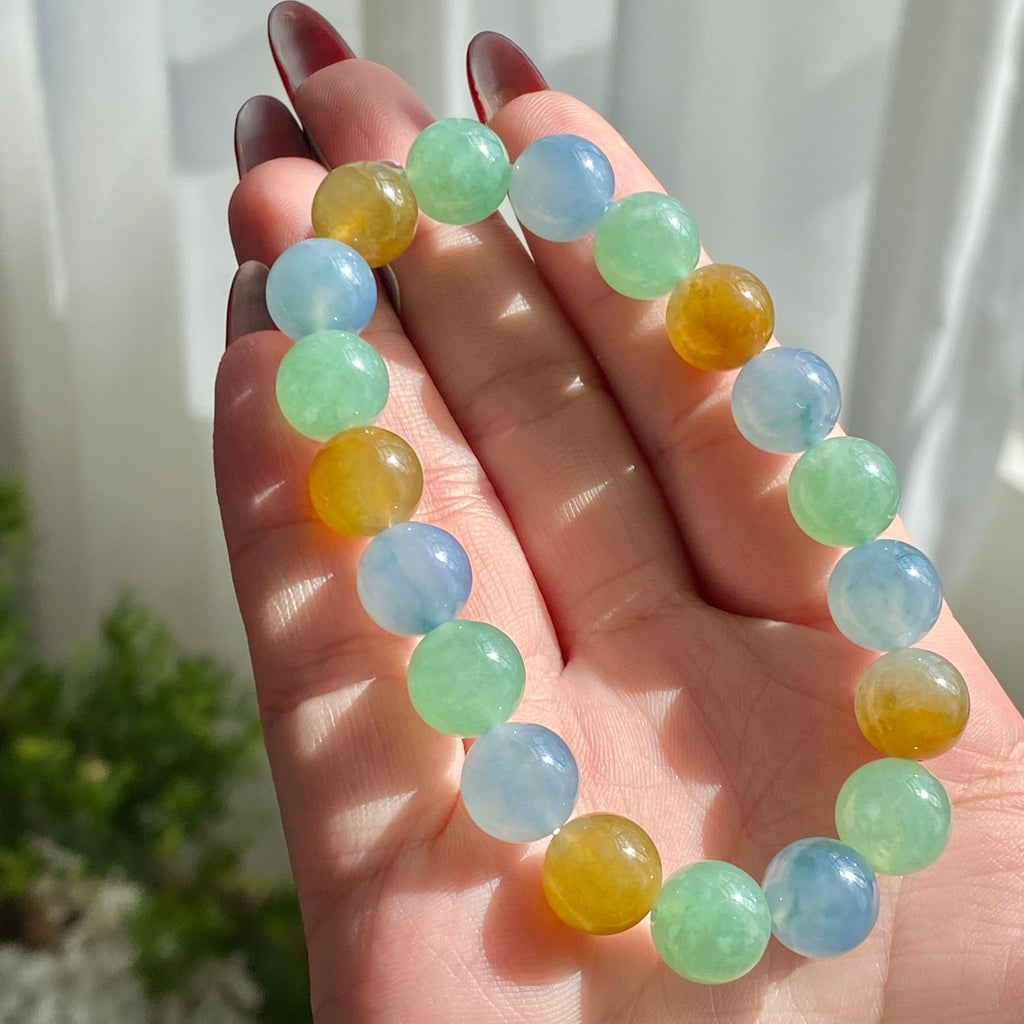 糯冰种多宝单圈手串（19颗）（yc216007）