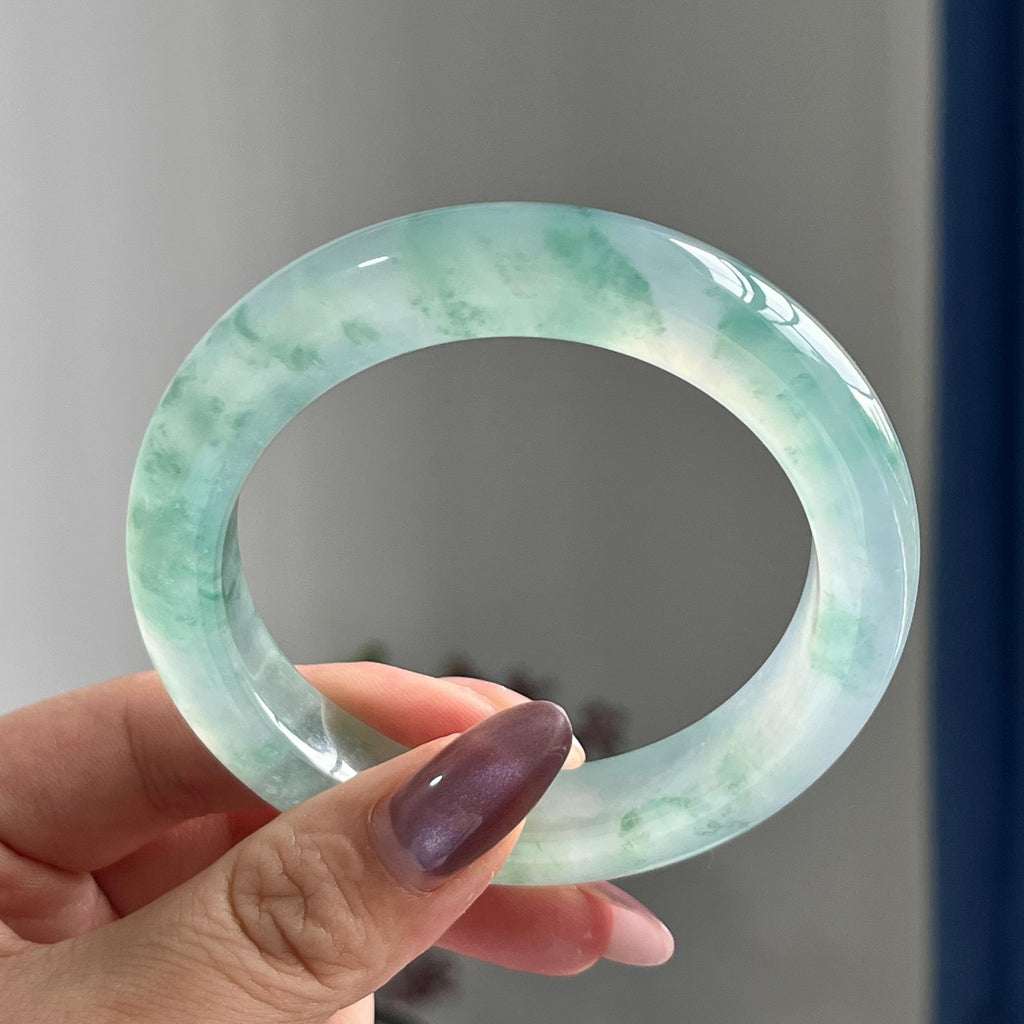 冰种飘花平安镯（56圈）（yc197822）