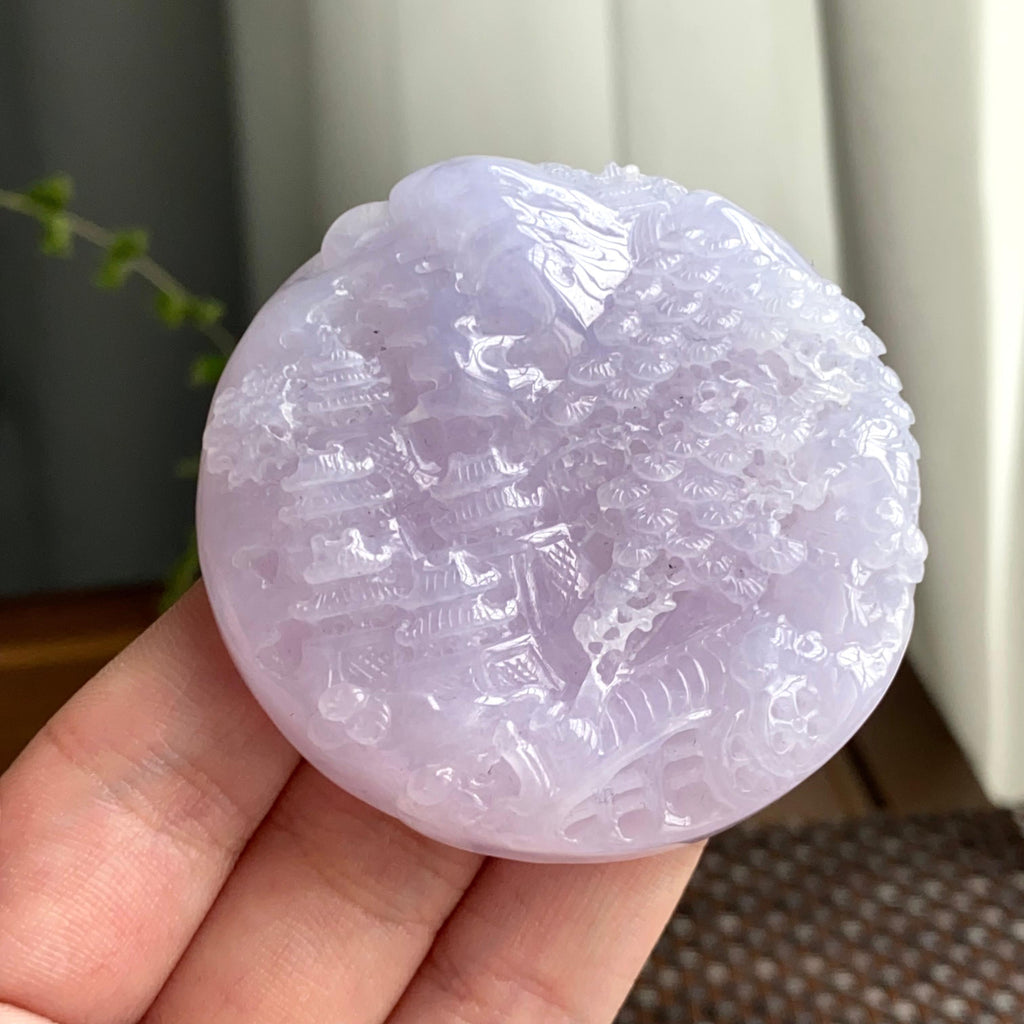 细糯种春彩平安镯山水牌套装（57圈）（yc247641）