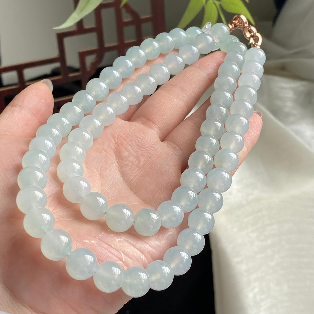 冰种晴底珠链（66颗）（yc196841）