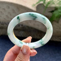 秒杀 细糯种黄翡飘蓝花正圈平安镯 56圈口（yc711296）