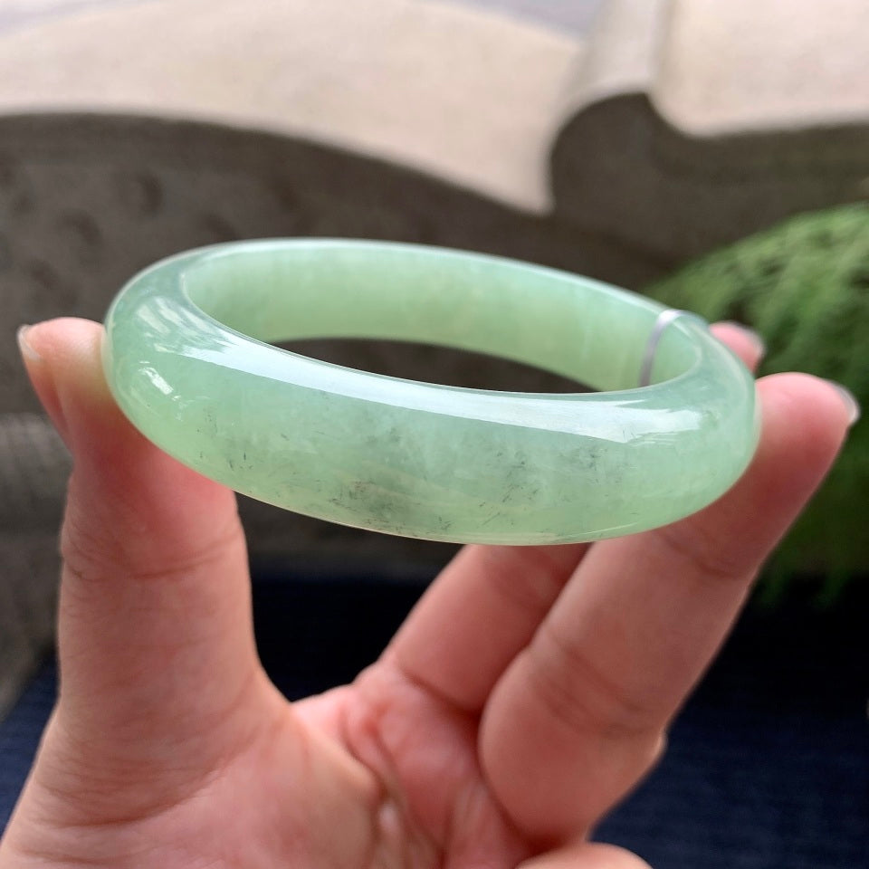 糯冰种晴水平安镯（57.7mm）（yc088787）