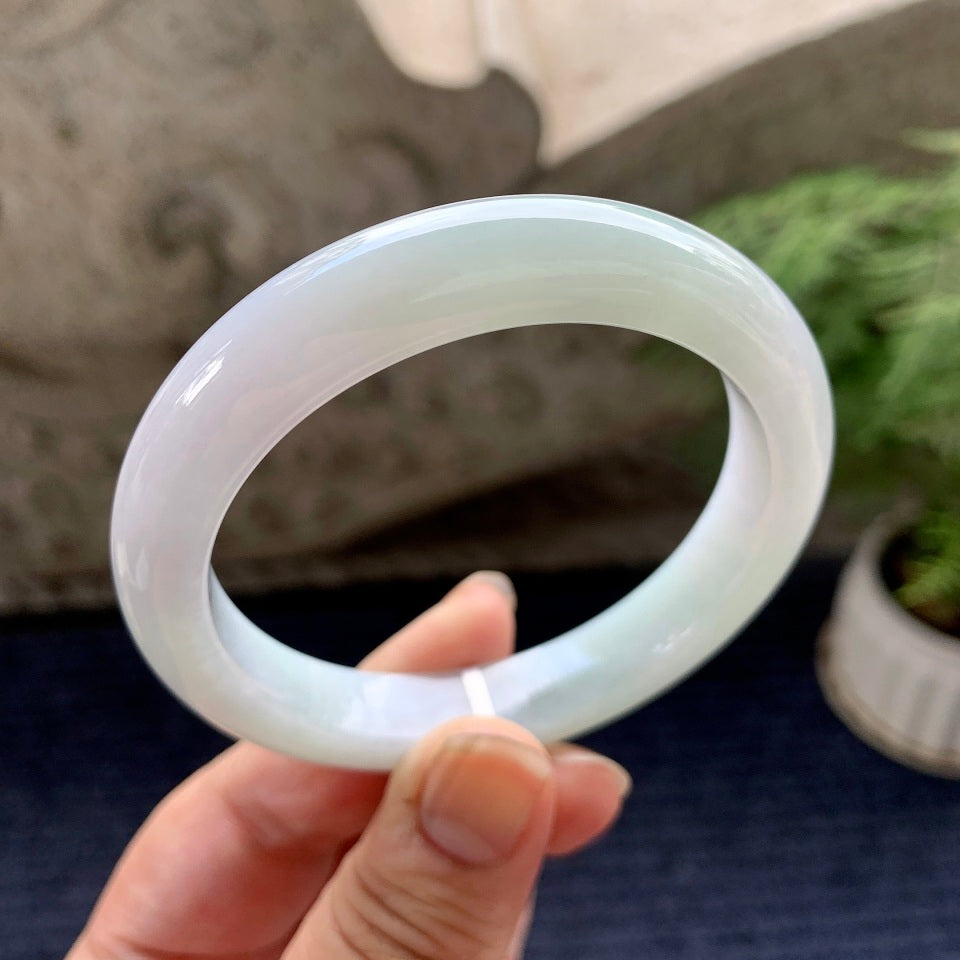 糯种带淡底色平安镯（56.7mm）（yc090544）