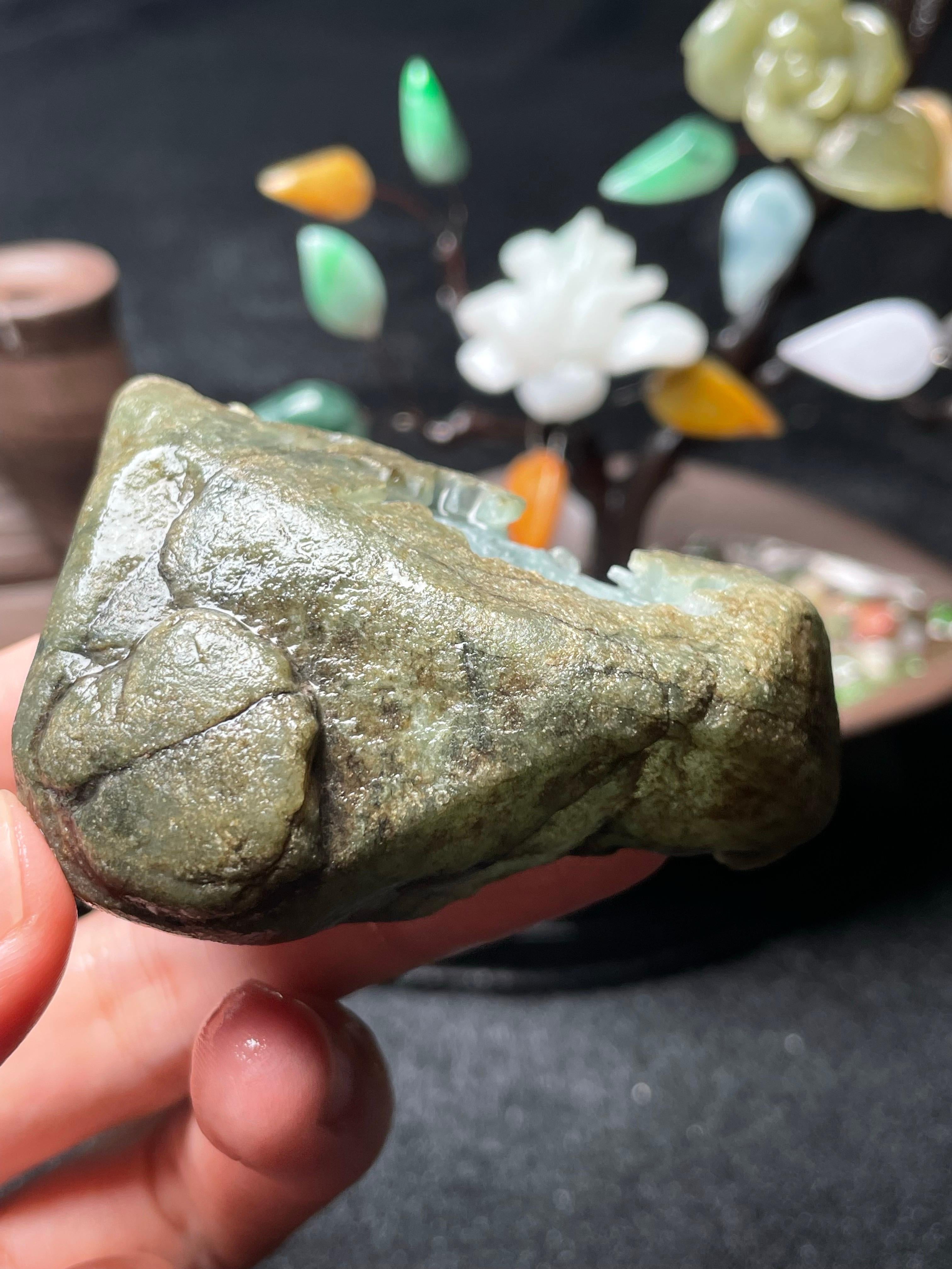后江开窗冰飘花挂件料（yc497837）