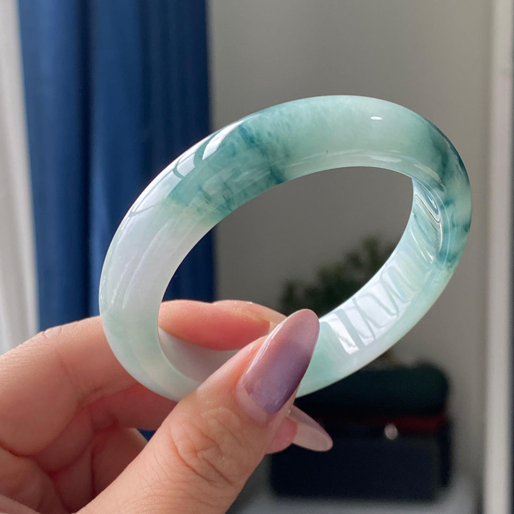 细糯种飘花平安镯手镯（54圈）（yc196858）