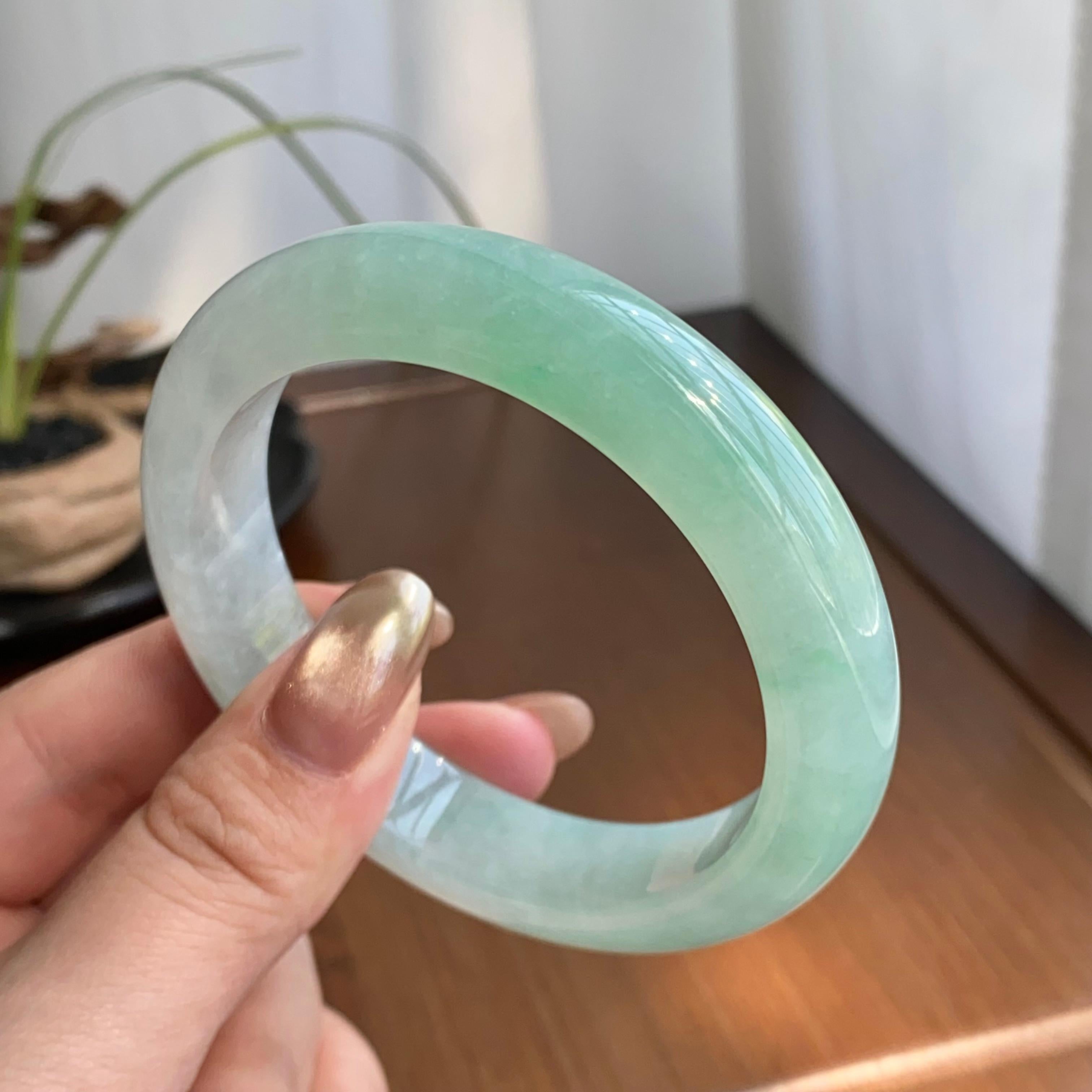 糯冰种晴底平安镯（57圈）（yc259095）