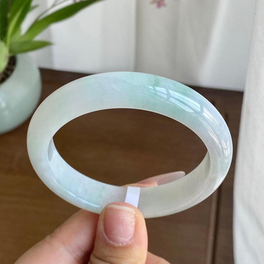 糯冰种飘花手镯（54圈）（yc298416）