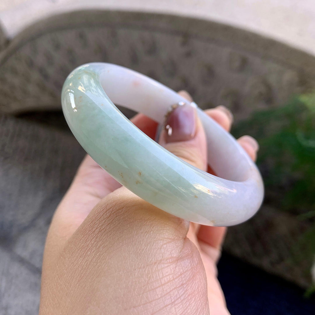 糯种洒红翡平安镯（54mm）（yc276206）