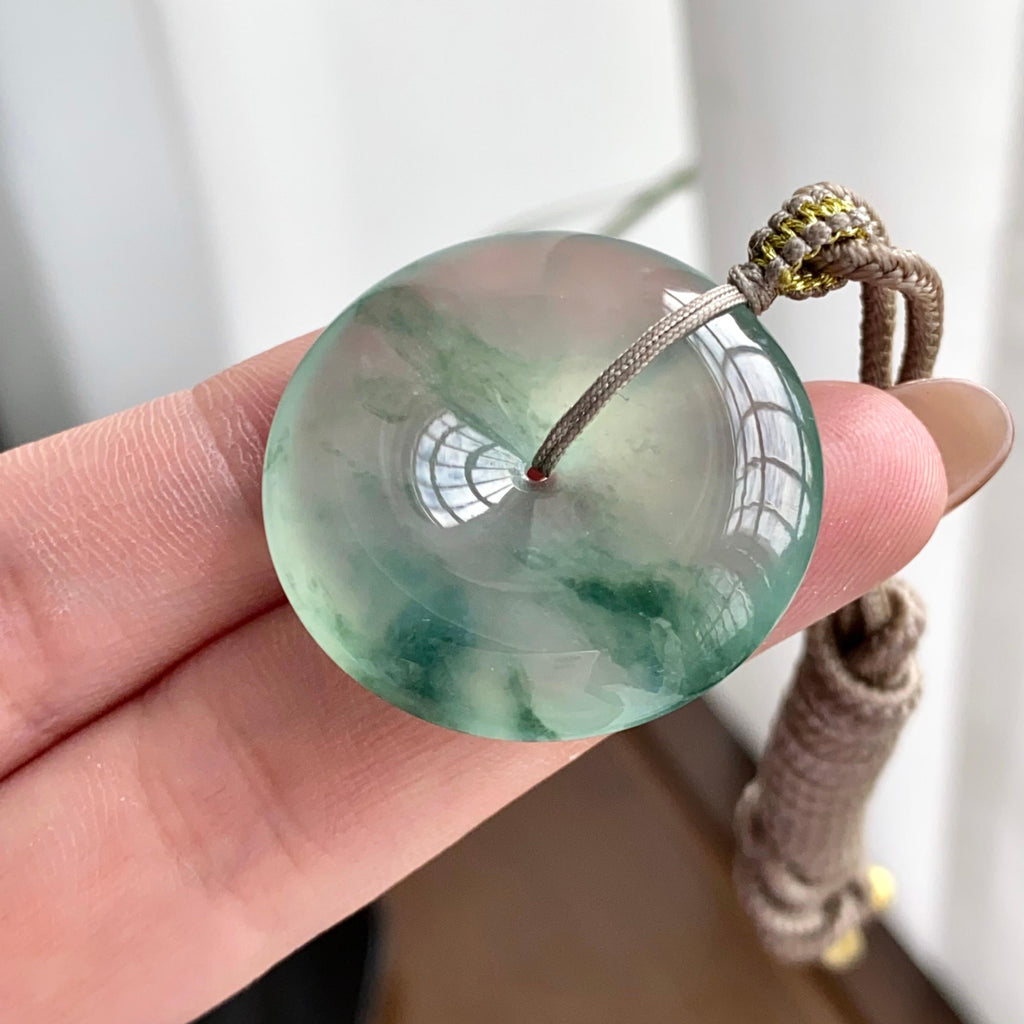 冰种飘花平安扣吊坠（yc262765）