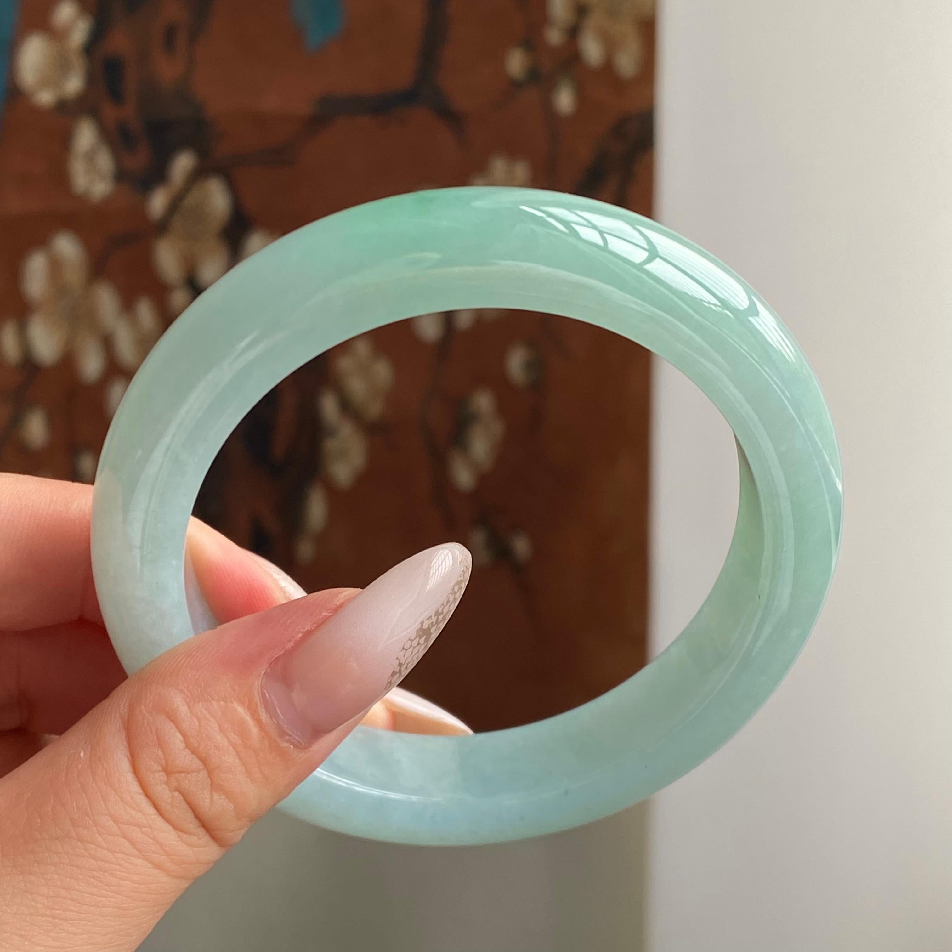 糯冰种晴底平安镯（56圈）（yc221734）