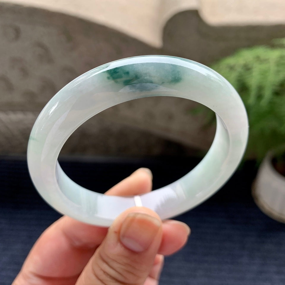 细糯种飘花平安镯（56mm）（yc088778）