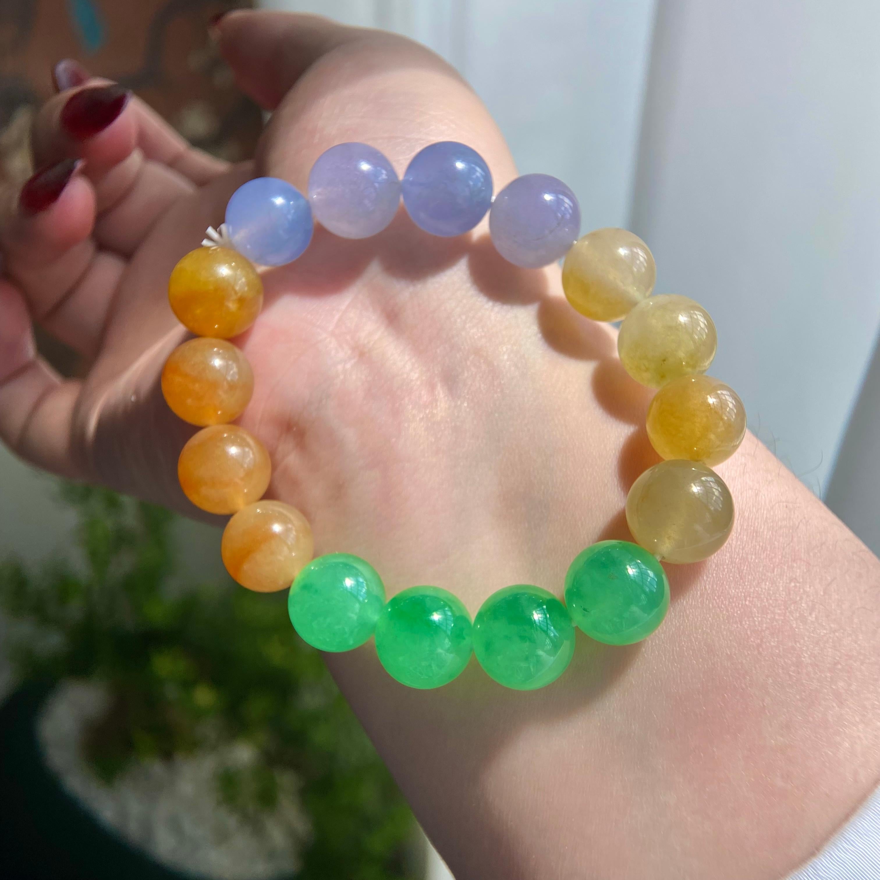 冰种多宝单圈手串（16颗）（yc209966）