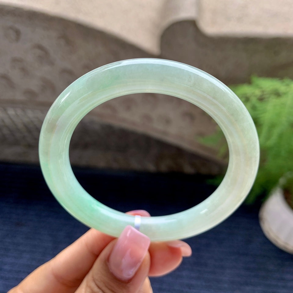细糯种晴底圆条手镯（55mm）（yc094302）