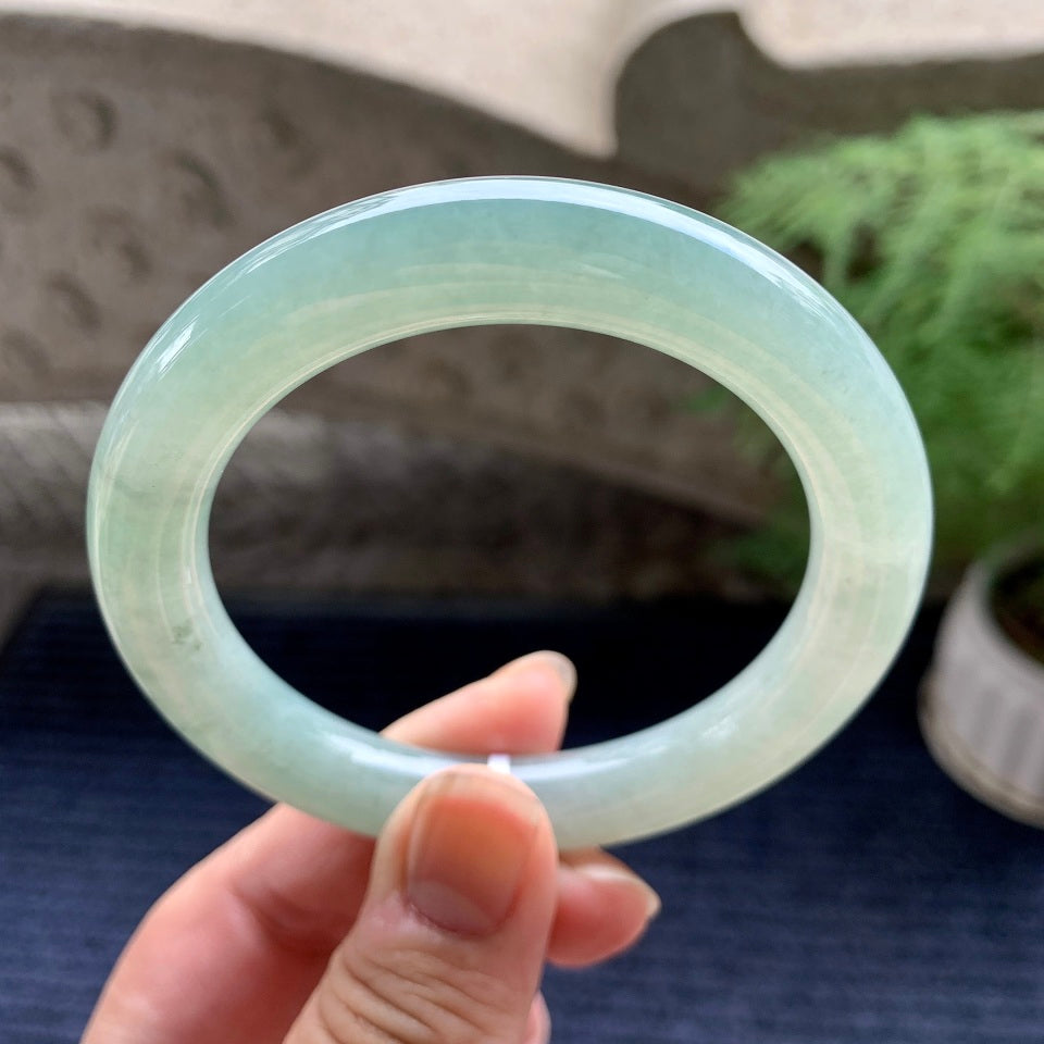 细糯种晴底圆条手镯（56.4mm）（yc096583）
