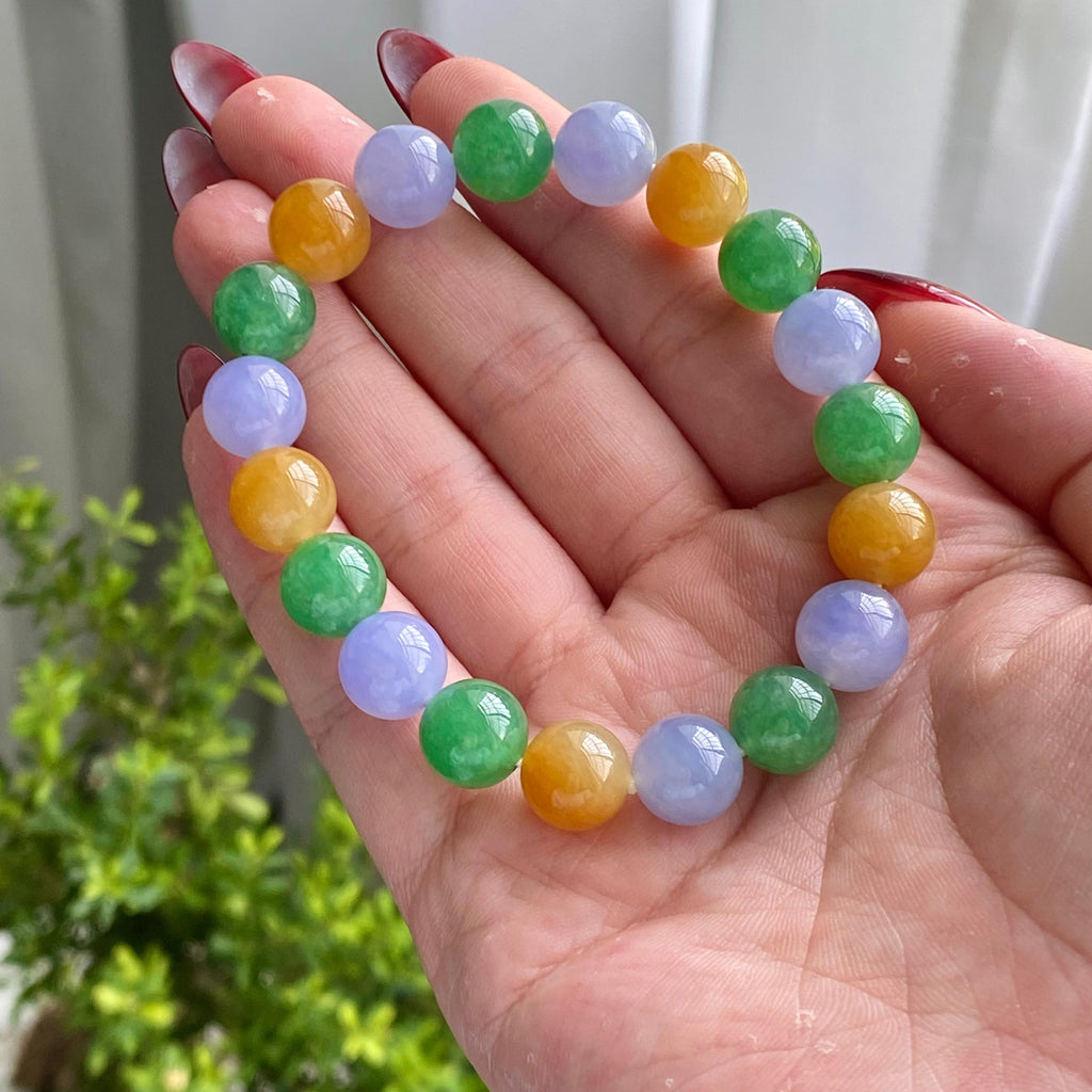 糯冰种多宝单圈手串（19颗）（yc203438）